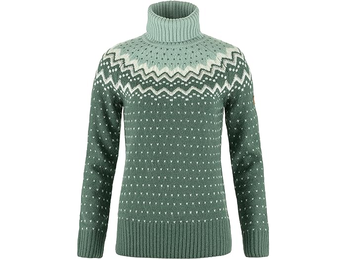 () tF[[x fB[X jbg [[ lbN Fjllrven women Fjallraven Ovik Knit Roller Neck Deep Patina/Misty Green