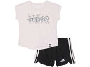 (取寄) アディダス キッズ ガールズ グラフィック ティー アンド メッシュ ショーツ セット (インファント) adidas Kids girls adidas Kids Graphic Tee & Mesh Shorts Set (Infant) Medium Pink