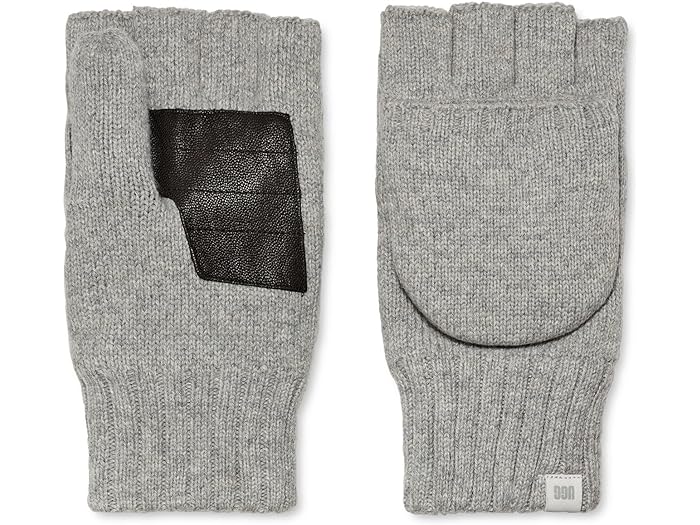 アグ オーストラリア　手袋（メンズ） (取寄) アグ メンズ ニット フリップ ミトン ウィズ リサイクル マイクロファー ライニング UGG men UGG Knit Flip Mitten with Recycled Microfur Lining Light Grey
