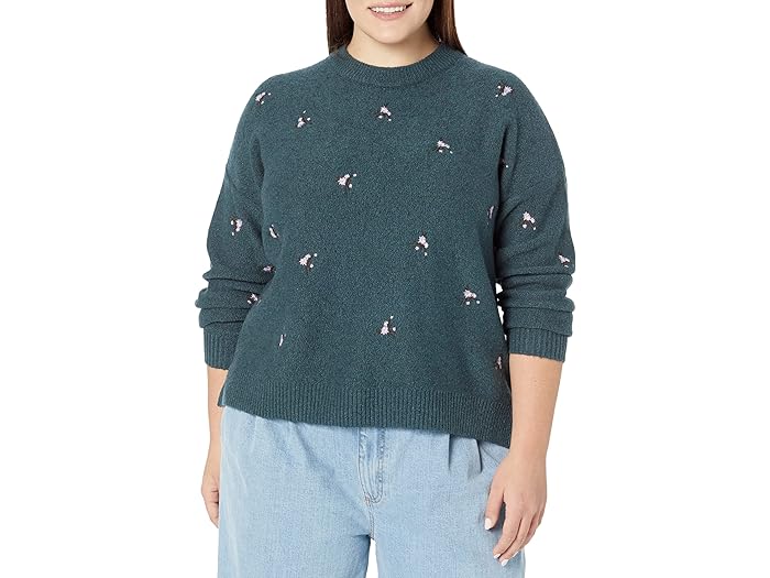 () ChEF fB[X vX GuC_[ t[ vI[o[ Madewell women Madewell Plus Embroidered Floral Pullover Heather Spruce