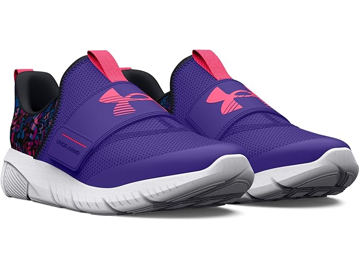 () A_[A[}[ V[Y LbY tbV Under Armour Kids girls Flash (Big Kid) Electric Purple/Black/Pink Shock