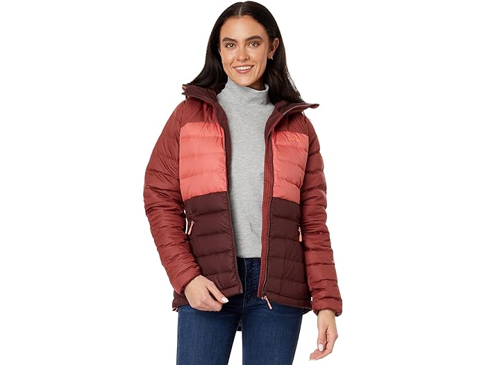 (取寄) エルエルビーン レディース ビーンズ ダウン フーデット ジャケット カラーブロック L.L.Bean women L.L.Bean Bean's Down Hooded Jacket Color-Block Burgundy Brown/Rosewood