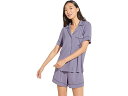 (取寄) エバージェイ レディース ジゼル - ザ リラックスド-フィット ショート パジャマ セット Eberjey women Eberjey Gisele - The Relaxed Short Pajama Set Delphinium/Nightshadow Blue