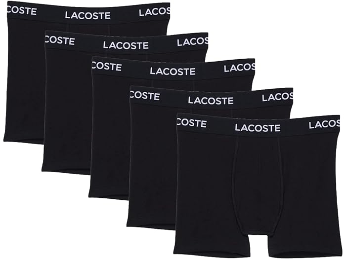 ラコステ パンツ メンズ (取寄) ラコステ メンズ 5-パック ボクサー ブリーフ Lacoste men Lacoste 5-Pack Boxer Brief Black