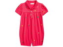 (取寄) ラルフローレン キッズ ガールズ トロピカル-エンブロイダリー メッシュ ポロ ショートール (インファント) Polo Ralph Lauren Kids girls Polo Ralph Lauren Kids Tropical-Embroidery Mesh Polo Shortall (Infant) Vibrant Pink