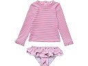 () Xibp[ bN K[Y _CrO fB[o O X[u bt Zbg (Ct@g/gh[/g LbY) Snapper Rock girls Snapper Rock Diving Diva Long Sleeve Ruffle Set (Infant/Toddler/Little Kids) Pink