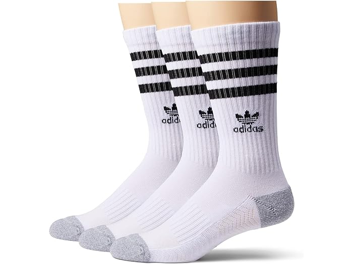 (取寄) アディダス ローラー クルー ソックス (3-ペア) adidas adidas Roller Crew Socks (3-Pair) White/Black