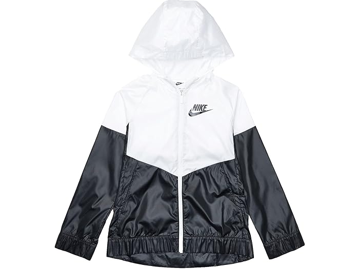 取寄 ナイキ キッズ ガールズ ウインドランナー ジャケット Nike Kids Windrunner Jacket White/Black/Black