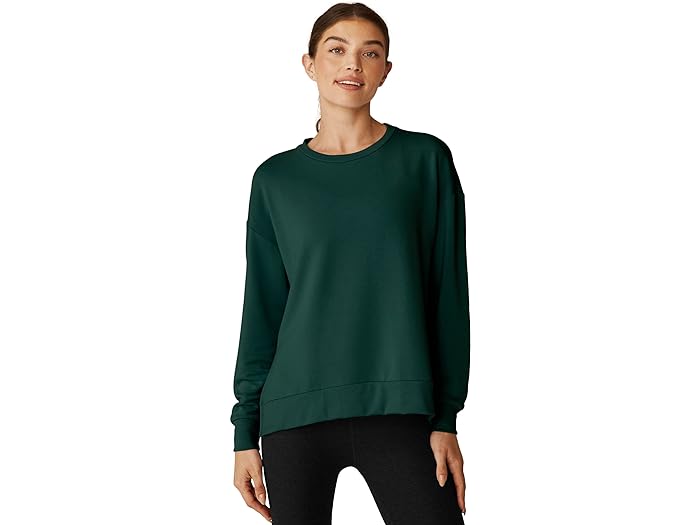 () rhK fB[X It f[eB vI[o[ Beyond Yoga women Beyond Yoga Off Duty Pullover Midnight Green