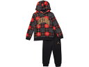 (取寄) ジョーダンキッズ ボーイズ エッセンシャル プレイド プルオーバー セット (トドラー) Jordan Kids boys Jordan Kids Essentials Plaid Pullover Set (Toddler) Black