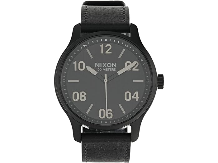 ニクソン 腕時計（メンズ） (取寄) ニクソン メンズ パトロール レザー Nixon men Nixon Patrol Leather Black/Silver/Black
