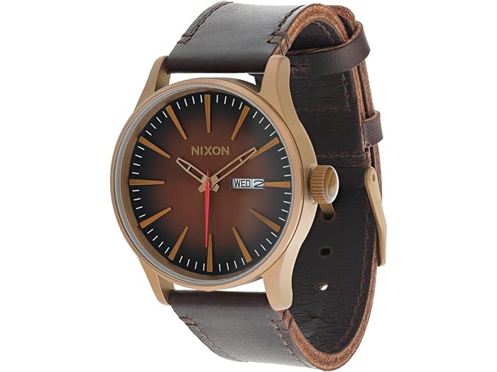 ニクソン 腕時計（メンズ） (取寄) ニクソン メンズ セントリー レザー Nixon men Nixon Sentry Leather Bronze/Black