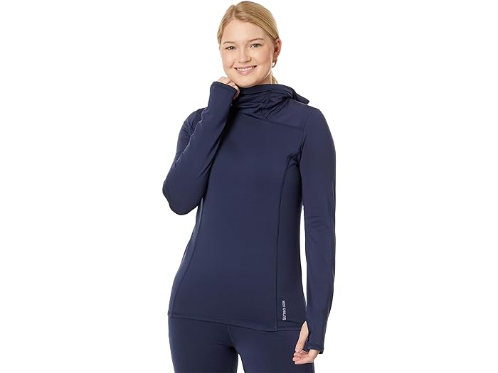 (取寄) ホットチリ レディース ミクロ エリート チャミ バラクラバ パーカー Hot Chillys women Hot Chillys Micro Elite Chamois Balaclava Hoodie Navy