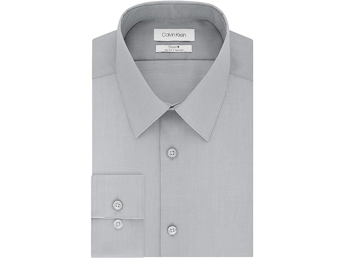 (取寄) カルバンクライン メンズ メンズ ドレス シャツ スリム フィット ノン アイロン ソリッド Calvin Klein men Men's Dress Shirts Slim Fit Non Iron Solid Cement