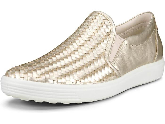 ()  ǥ ե 7 ֥ å-  ECCO women ECCO Soft 7 Woven Slip-On II Pure White Gold