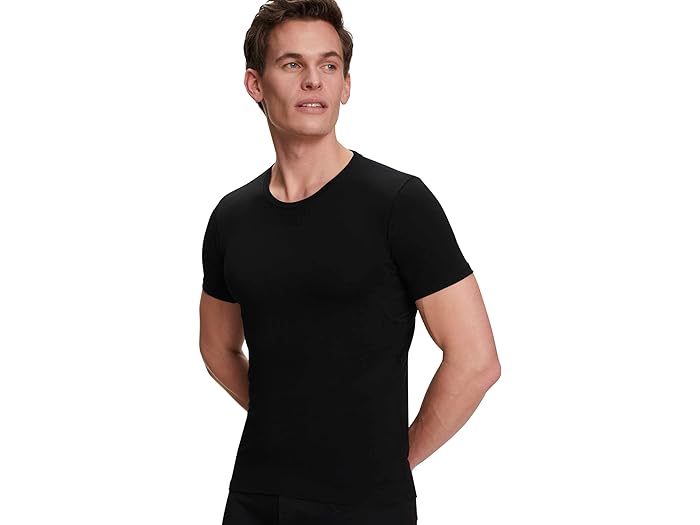 (取寄) ファルケ メンズ デイリー クライメイト コントロール クルー ネック アンダーシャツ Falke men Falke Daily Climate Control Crew Neck Undershirt Black (Black 3000)