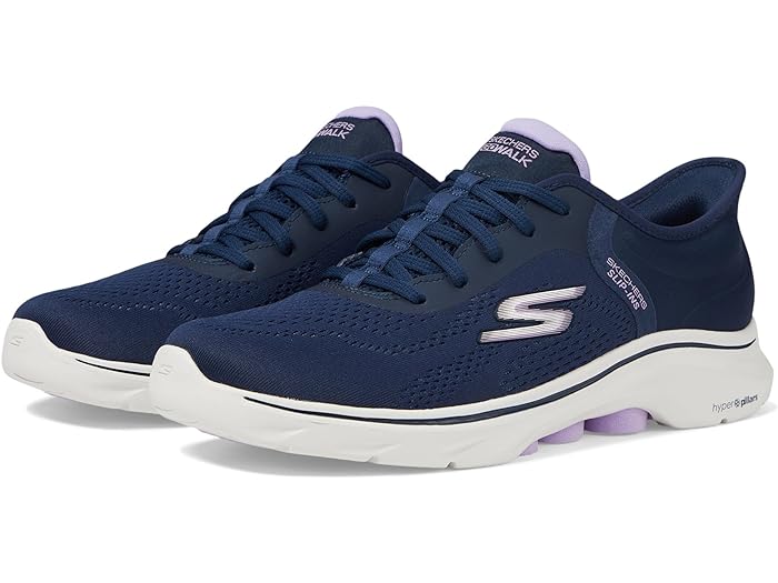 (取寄) スケッチャーズ スニーカー レディース ゴー ウォーク 7 ヴァリン ハンズフリー スリップインズ SKECHERS Performance women Go Walk 7 Valin Hands Free Slip-Ins Navy/Lavender