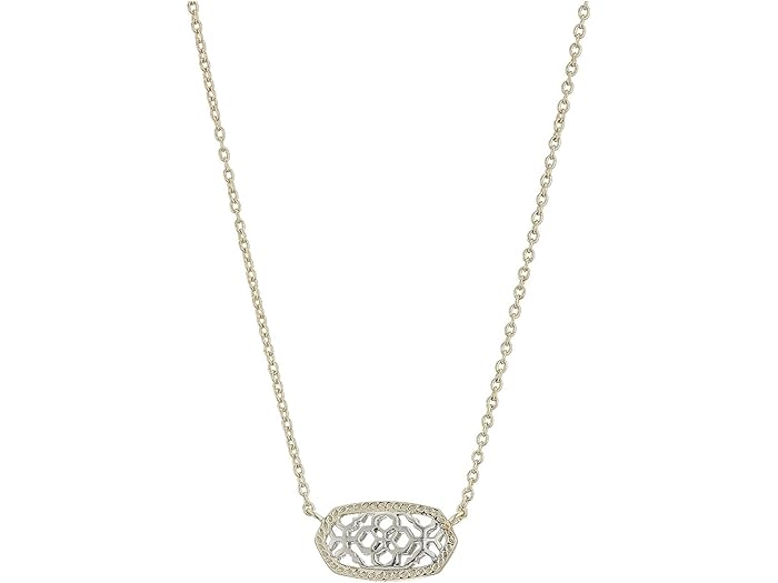 () PhXRbg fB[X CCU y_g lbNX Kendra Scott women Kendra Scott Elisa Pendant Necklace Gold/Rhodium/Filigree Mix