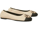 (取寄) トリーバーチ レディース クレア キャップ トゥ バレエ Tory Burch women Claire Cap Toe Ballet New Cream/Black/Gold(4)