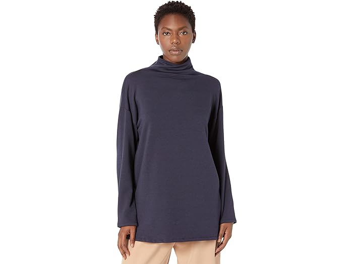 (取寄) アイリーン フィッシャー レディース ピティート ハイ ファンネル ネック チュニック Eileen Fisher women Eileen Fisher Petite High Funnel Neck Tunic Nocturne