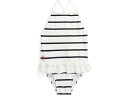 (取寄) ラルフローレン キッズ ガールズ ストライプド ラッフルド ワンピース スイムスーツ (インファント) Polo Ralph Lauren Kids girls Polo Ralph Lauren Kids Striped Ruffled One-Piece Swimsuit (Infant) Deckwash White/RL Navy Stripe