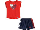 (取寄) アディダス キッズ ガールズ グラフィック ティー アンド メッシュ ショーツ セット (インファント) adidas Kids girls adidas Kids Graphic Tee & Mesh Shorts Set (Infant) Bright Red