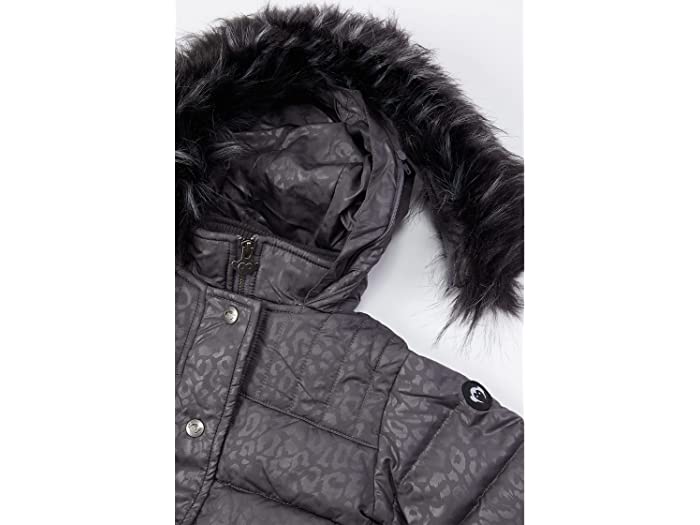 (取寄)アパマンキッズロングダウンフーデットパファーコート(トドラー/リトルキッズ/ビッグキッズ)AppamanKidsLongDownHoodedPufferCoat(Toddler/LittleKids/BigKids)GreyLeopard