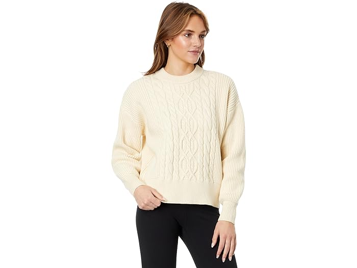 (取寄) バーリー レディース モンディーン ケーブルニット Varley women Varley Mondain Cable-Knit Whitecap Grey