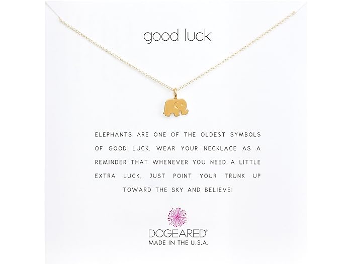 (取寄) ドギャード レディース グッド ラック エレファント リマインダー ネックレス Dogeared women Dogeared Good Luck Elephant Reminder Necklace Gold Dipped