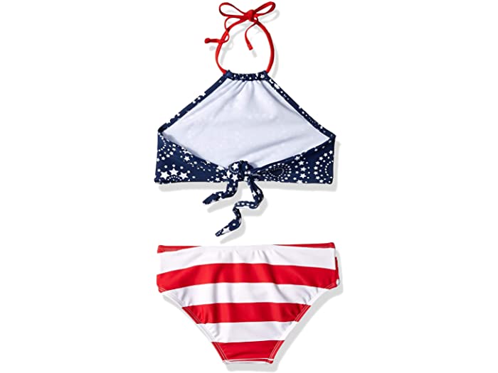 (取寄) カヌ サーフ ガールズ ハヒナ ビーチ スポーツ ホルター ビキニ ツーピース スイムスーツ (トドラー) Kanu Surf girls Mahina Beach Sport Halter Bikini Two-Piece Swimsuit (Toddler) USA American Flag Bandana