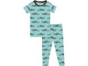 (取寄) キッキー パンツ キッズ キッズ ショート スリーブ パジャマ セット (トドラー/リトル キッズ/ビッグ キッズ) Kickee Pants Kids kids Kickee Pants Kids Short Sleeve Pajama Set (Toddler/Little Kids/Big Kids) Summer Sky Hot Rod