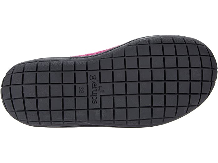 (取寄) グレーラップ ウール スリッポン ラバー アウトソール Glerups Wool Slip-On Rubber Outsole Cranberry/Black Rubber