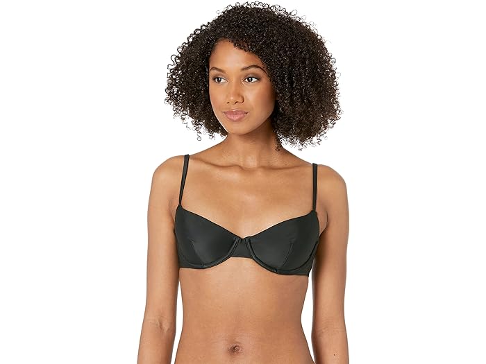 (取寄) メイドウェル レディース セカンド ウェーブ アンダーワイヤー ビキニ トップ Madewell women Madewell Madewell Second Wave Underwire Bikini Top True Black