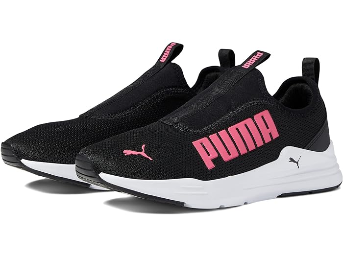 (取寄) プーマ キッズ ワイヤード ラン ラピッド スリップ-オン (ビッグ キッド) PUMA kids PUMA Wired Run Rapid Slip-On (Big Kid) Puma Black/Sunset Pink