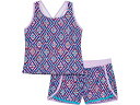 (取寄) エルエルビーン ガールズ ウォータースポーツ スイム タンキニ ショーツ (リトル キッズ) L.L.Bean girls L.L.Bean Watersports Swim Tankini Shorts (Little Kids) Rich Purple Geo