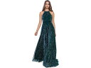 (取寄) ベッツィアンドアダム レディース ロング ホルター メタリック クリンクル ニット ガウン Betsy & Adam women Betsy & Adam Long Halter Metallic Crinkle Knit Gown Jade