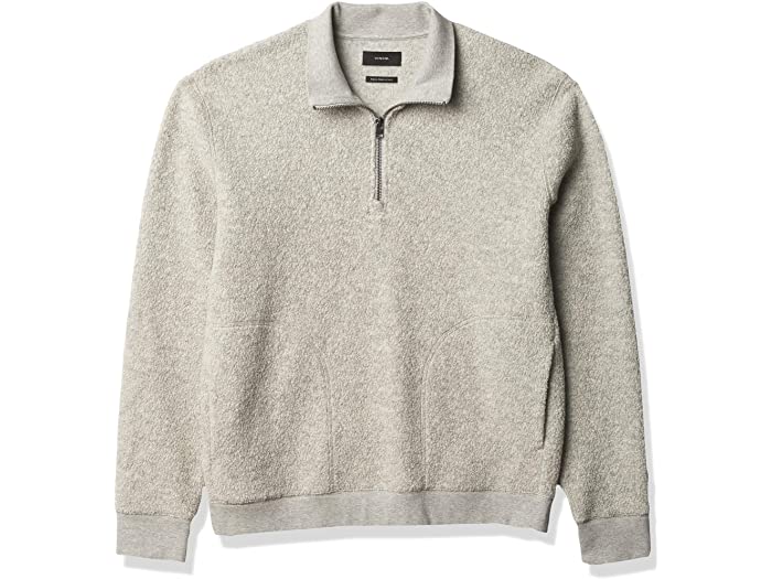 (取寄) ヴィンス メンズ メンズ ブークル クオーター ジップ Vince men Mens Boucle Quarter Zip Heather Grey