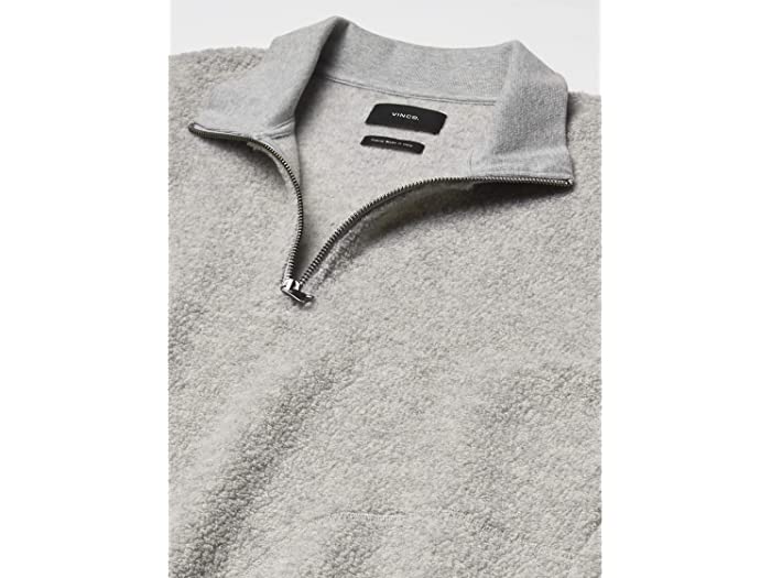 (取寄) ヴィンス メンズ メンズ ブークル クオーター ジップ Vince men Mens Boucle Quarter Zip Heather Grey