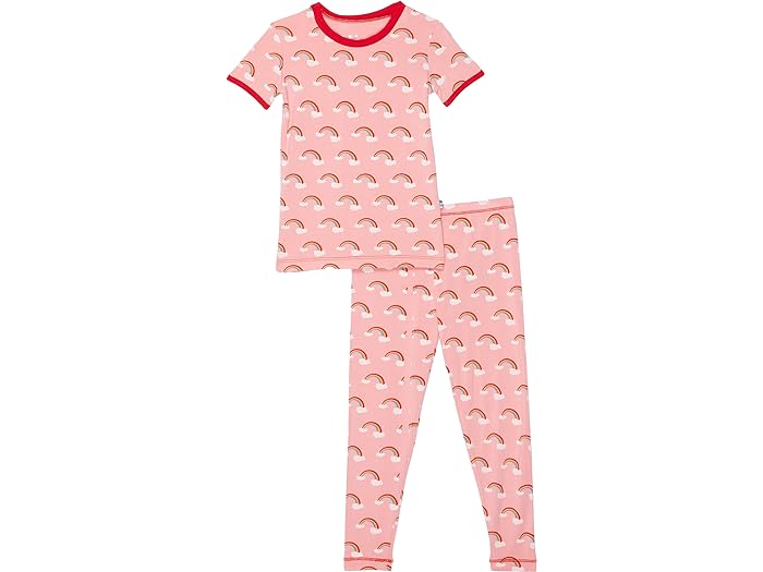 楽天ジェットラグ楽天市場店（取寄） キッキー パンツ キッズ ガールズ ショート スリーブ パジャマ セット （トドラー/リトル キッズ） Kickee Pants Kids girls Kickee Pants Kids Short Sleeve Pajama Set （Toddler/Little Kids） Strawberry Rainbow