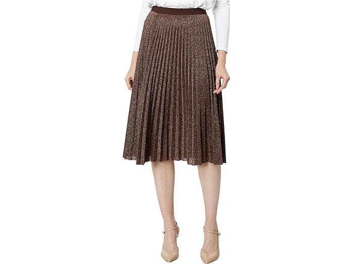 (取寄) エリオット ローレン レディース プリティ プリーツ メタリック プル-オン スカート Elliott Lauren women Elliott Lauren Pretty Pleats Metallic Pull-On Skirt Bronze