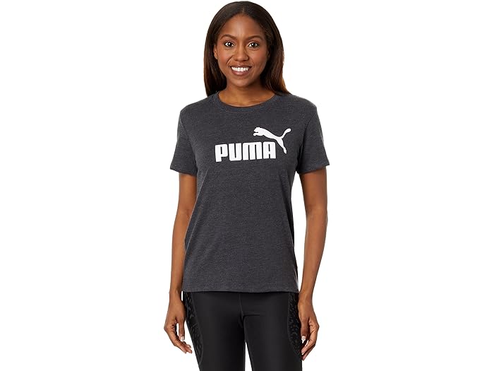 () ס ǥ å󥷥  Ⱦµ T PUMA women PUMA Essentials Logo Short Sleeve Tee Dark Gray Heather/Puma White