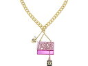 (取寄) ベッツィジョンソン レディース ゴーイング オール アウト パース ペンダント ネックレス Betsey Johnson women Betsey Johnson Going All Out Purse Pendant Necklace Pink/Gold