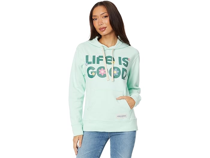 () CtCYObh fB[X fCW[ Vv[ gD[ t[X p[J[ Life is Good women Life is Good Daisies Simply True Fleece Hoodie Sage Green