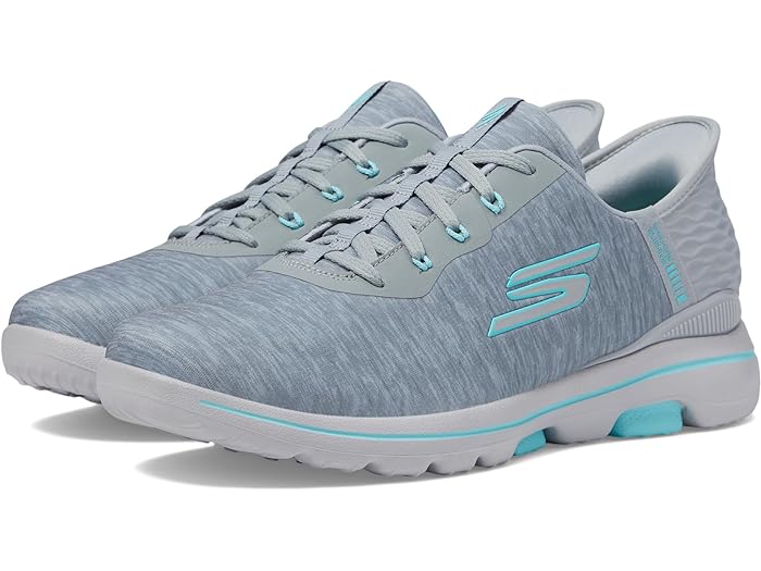 (取寄) スケッチャーズ スニーカー ゴルフシューズ レディース ゴー ウォーク 5 ハンズ フリー スリップインズ Skechers GO GOLF women Skechers GO GOLF Go Golf Walk 5 Hands Free Slip-Ins Grey/Aqua その1
