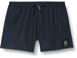 (取寄) アルマーニエクスチェンジ メンズ ボックス ロゴ ボクサー スイムスーツ Armani Exchange men Armani Exchange Box Logo Boxer Swimsuit Blue Navy