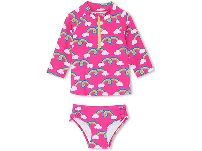 () ϥåȥ쥤 å 륺 쥤ܡ  å奬 å (ȥɥ顼/ȥ å/ӥå å) Hatley Kids girls Hatley Kids Rainbow Arch Rashguard Set (Toddler/Little Kids/Big Kids) Purple