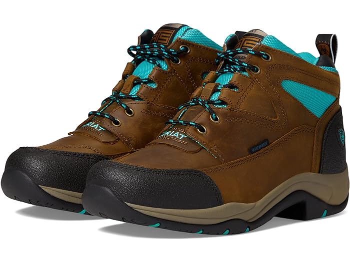 (取寄) アリアット レディース テレイン ウォータープルーフ ブーツ Ariat women Terrain Waterproof Boot Weathered Brown/Turquoise