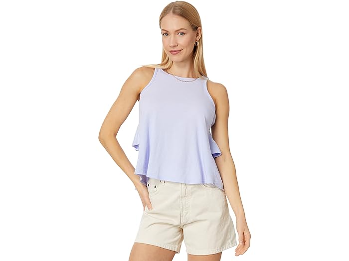 () {r T[X fB[X bt obN ^N bobi Los Angeles women bobi Los Angeles Ruffle Back Tank French Lilac