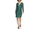 (取寄) ダナキャランニューヨーク レディース シークイン サイド ルーシュド ドレス DKNY women DKNY Sequin Side Ruched Dress Emerald
