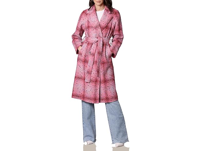 (取寄) アヴェックレフィー レディース ドニゴール ツイード ラップ コート Avec Les Filles women Avec Les Filles Donegal Tweed Wrap Coat Pink Multi
